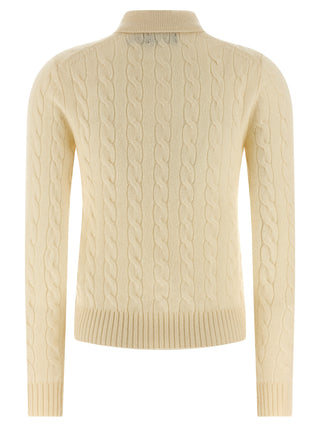 White Wool Polo Shirt