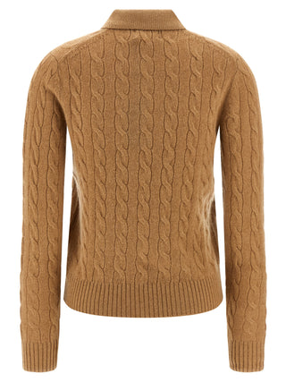 Beige Wool Polo Shirt