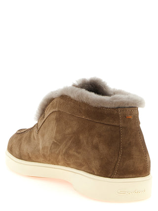 Brown Calfskin Ankle Boots