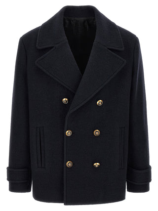 Blue Virgin Wool Coat