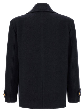 Blue Virgin Wool Coat