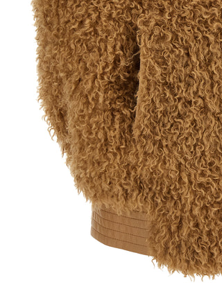 Brown Polyester Sleeveless Jacket