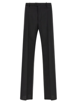 Black Virgin Wool Dress Pants