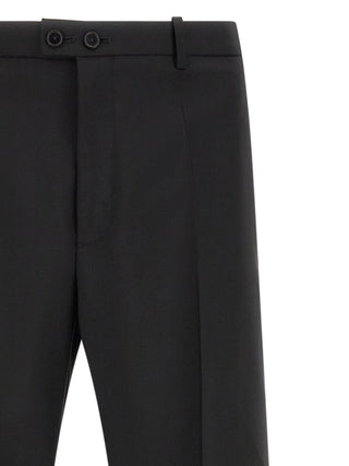 Black Virgin Wool Dress Pants