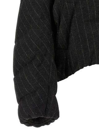 Gray Virgin Wool Full-Length Jacket