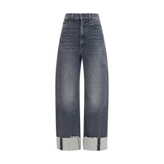 Black Cotton Cropped Jeans
