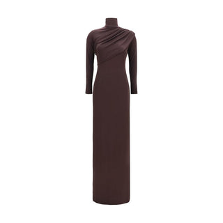 Brown Viscose Casual Dress