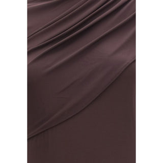 Brown Viscose Casual Dress