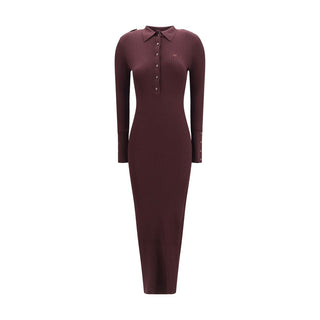 Bordeaux Viscose Casual Dress