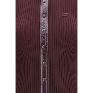 Bordeaux Viscose Cardigan