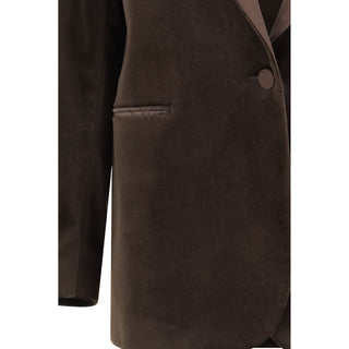 Brown Cotton Blazer