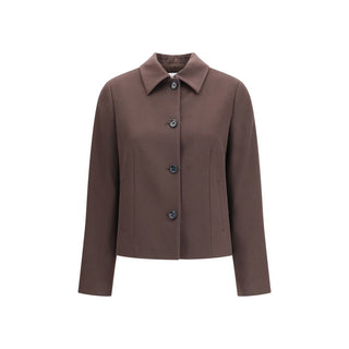Brown Wool Oves Aries Full-Length Jacket