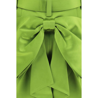 Bicolor Polyester Mini Skirt