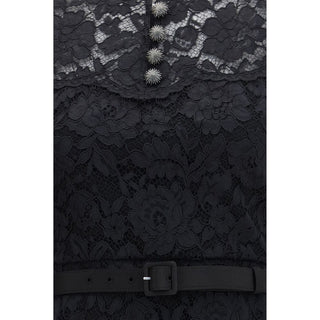 Black Polyester Casual Dress