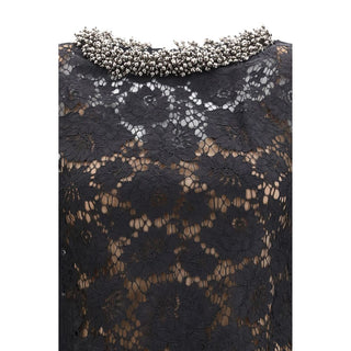 Black Polyamide Cocktail Dress