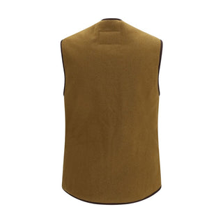 Brown Marabou Sleeveless Jacket