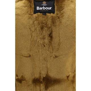 Brown Marabou Sleeveless Jacket