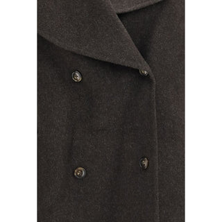 Brown Wool Oves Aries Full-Length Jacket
