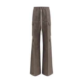 Brown Ramie Cargo Pants
