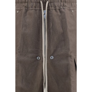 Brown Ramie Cargo Pants