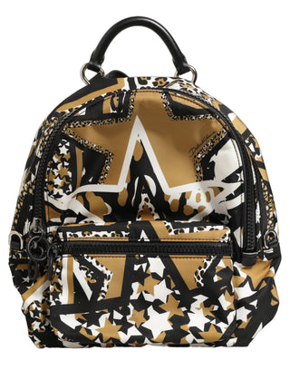 Multicolor Star Nylon School Travel Backpack Borse Bag