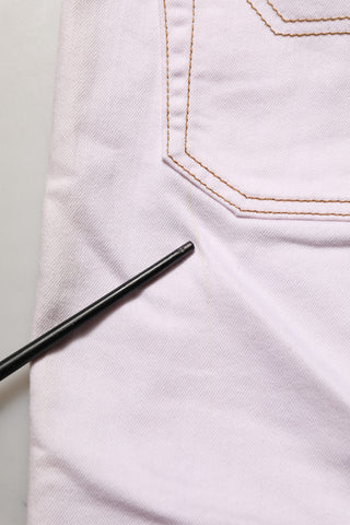 Light Pink Cotton Mid Waist Denim Trouser Jeans