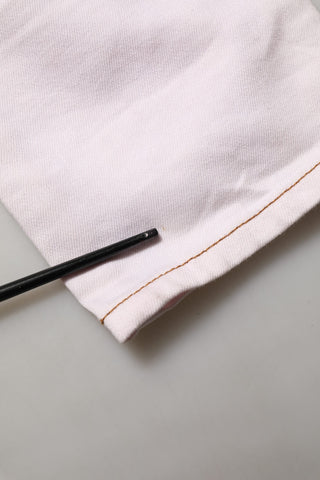 Light Pink Cotton Mid Waist Denim Trouser Jeans