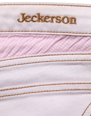 Light Pink Cotton Mid Waist Denim Trouser Jeans