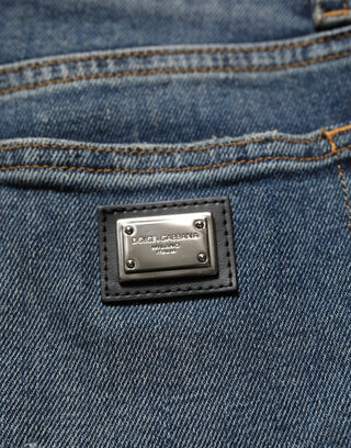 Blue Cotton Stretch Skinny Denim Trouser Jeans