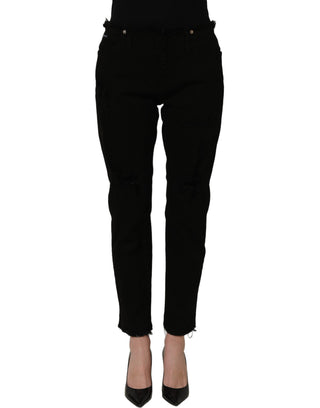 Black Cotton Skinny Denim Trouser Jeans