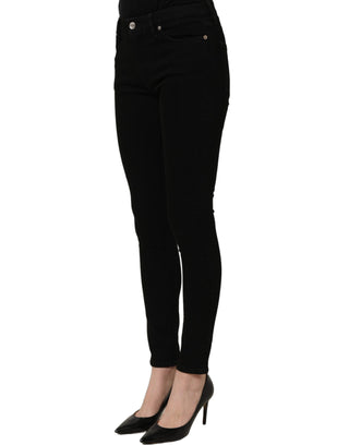 Dark Gray Cotton Stretch Skinny Denim Jeans