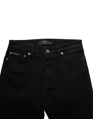 Dark Gray Cotton Stretch Skinny Denim Jeans