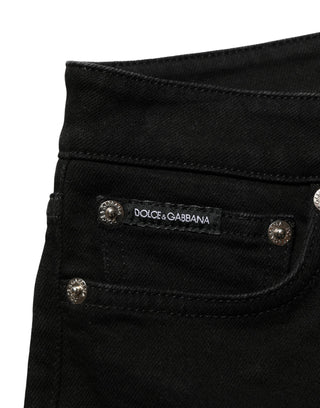 Dark Gray Cotton Stretch Skinny Denim Jeans