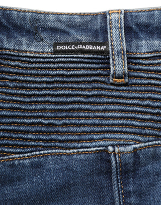 Dark Blue Cotton Stretch Skinny Denim Jeans
