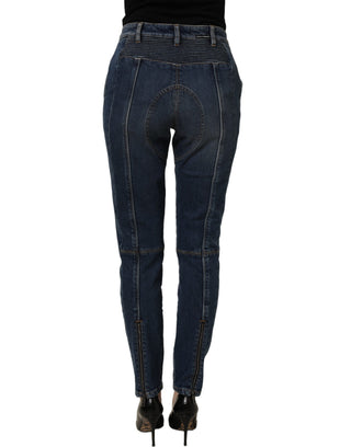 Dark Blue Cotton Stretch Skinny Denim Jeans