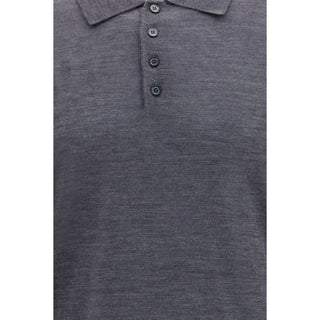 Gray Wool Oves Aries Polo Shirt