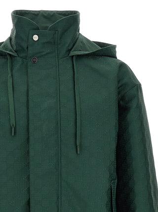 Bicolor Cotton Shell Jacket