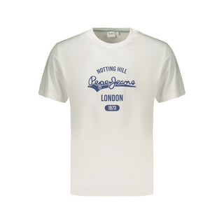 White Cotton Men's T-Shirt