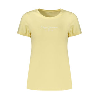 Yellow Cotton Women's T-Shirt