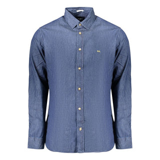 Blue Cotton Men's Shirt