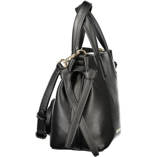 Black Polyurethane Women's Bag