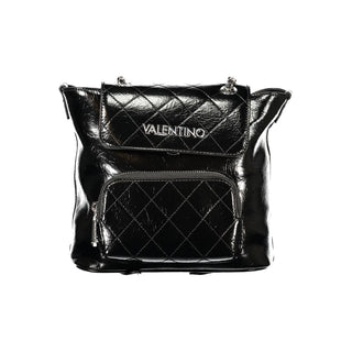 Black Polyurethane Women's Backpack