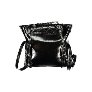 Black Polyurethane Women's Backpack