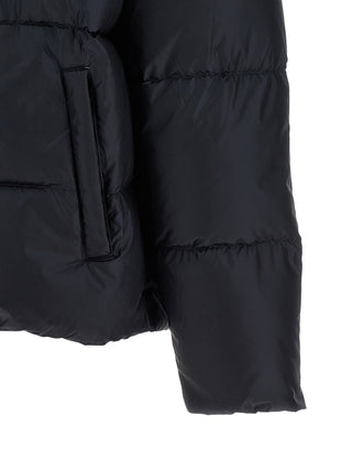 Blue Nylon Full-Length Jacket