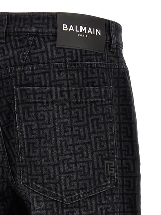Black Cotton Straight-Leg Jeans