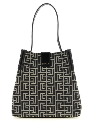 Bicolor Cotton Shoulder Bag