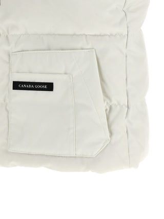 White Polyester Sleeveless Jacket