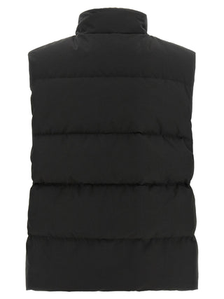 Black Polyester Sleeveless Jacket