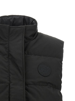 Black Polyester Sleeveless Jacket