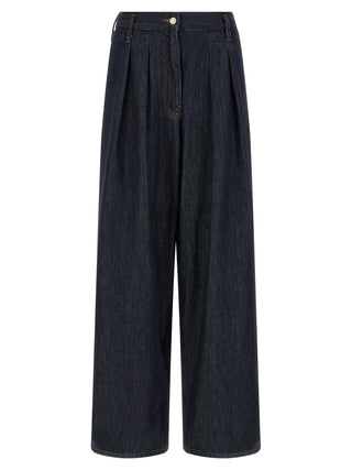 Blue Cotton Relaxed Fit Jeans